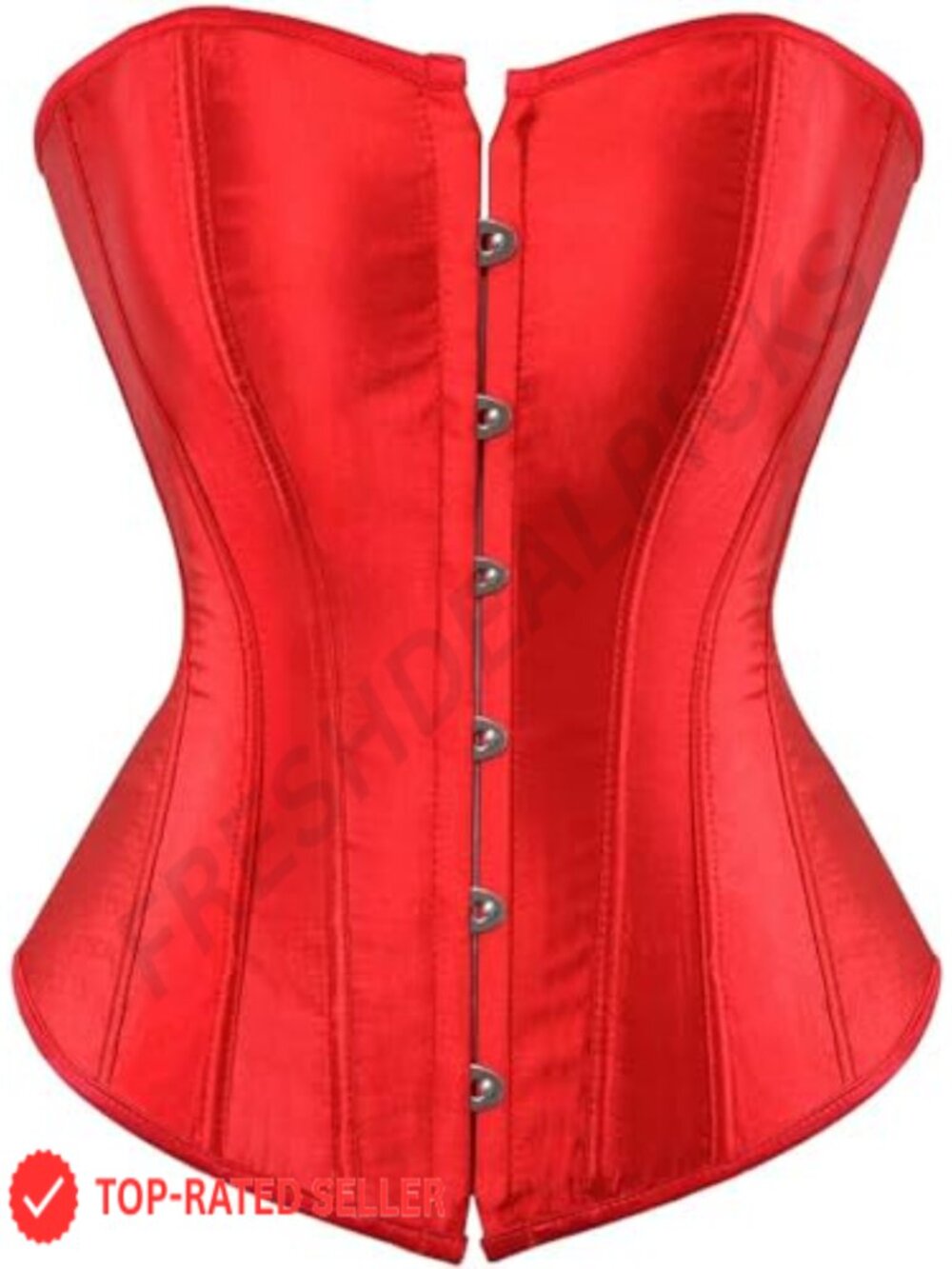 Satin Corset Top Plus Size Bustier Waist Cincher Overbust